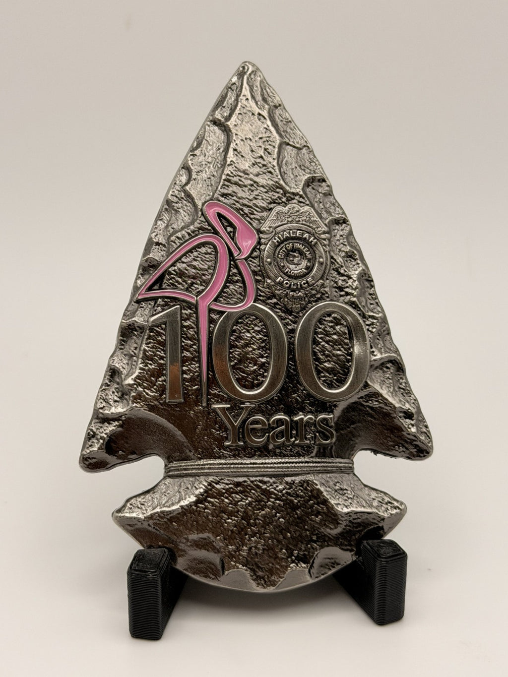 🔥 Sought After - Hialeah Police 100 Year Arrowhead Coin (Antique Silver)