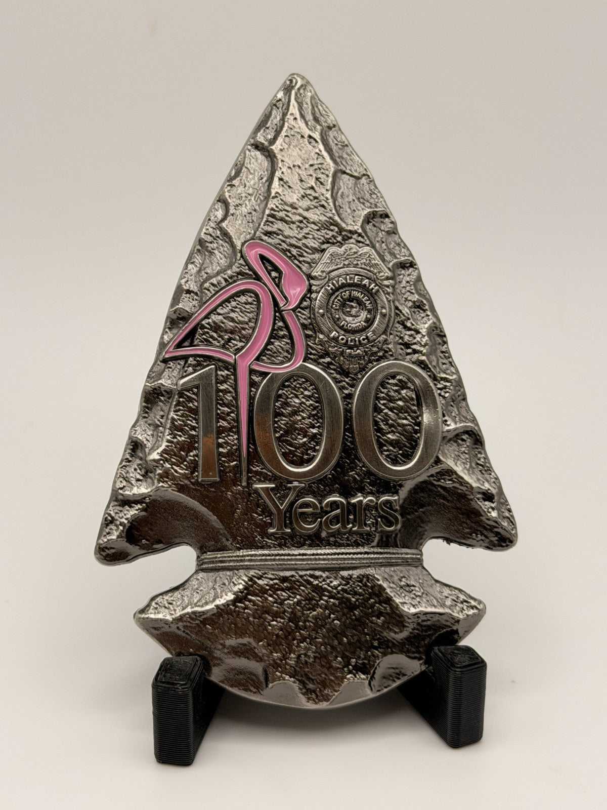 🔥 Sought After - Hialeah Police 100 Year Arrowhead Coin (Antique Silver)