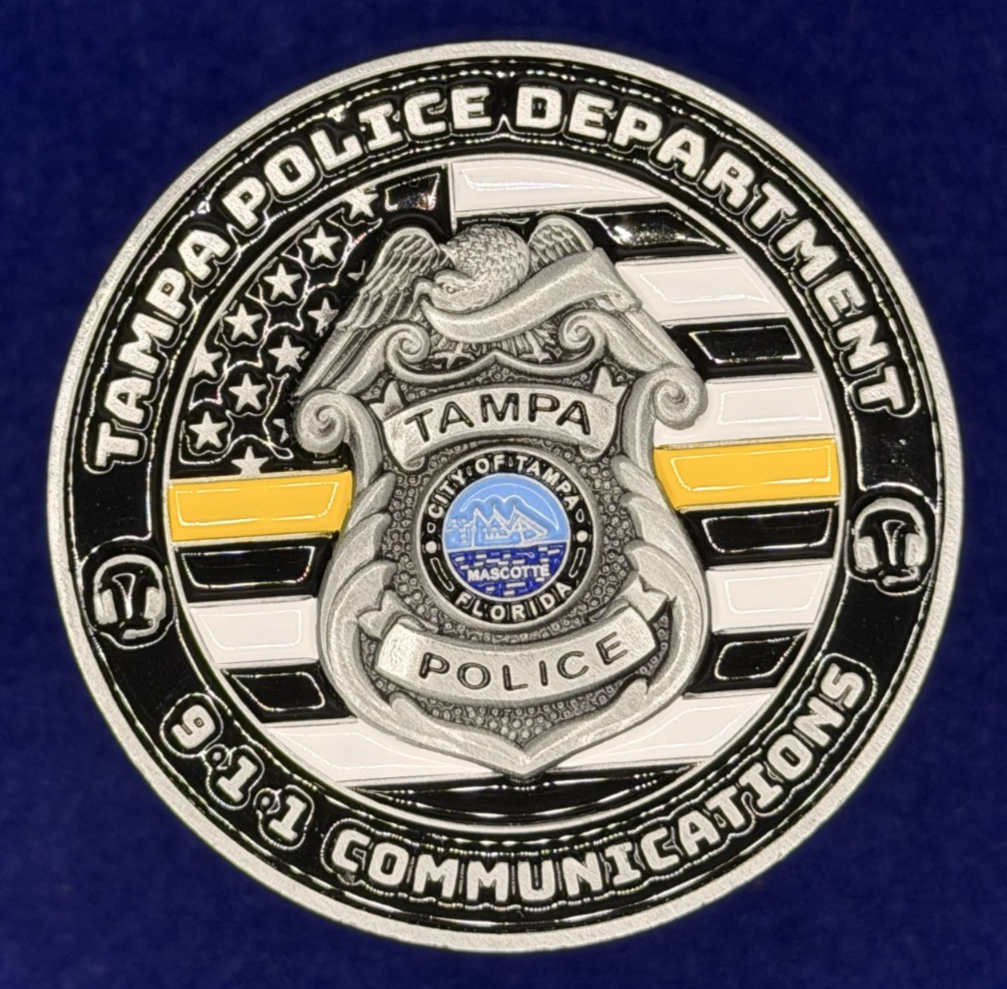 🔥 Sought After Tampa Police (TPD) 9-1-1 Communications Challenge Coin