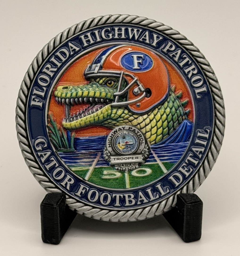 🏈 Sought After - FHP Troop Gainesville Gators Football Detail Challenge Coin