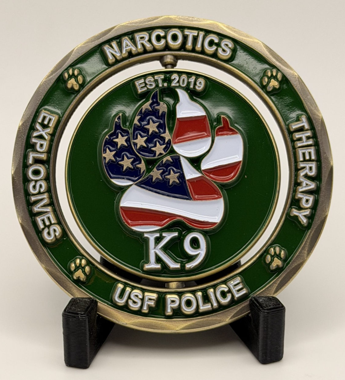 🔥 Sought After University Of South Florida (USF) Police K-9 Challenge Coin