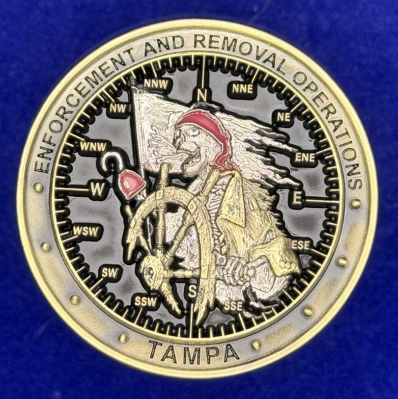 🔥 Sought After Tampa ICE US Immigration and Customs Challenge Coin (Red)