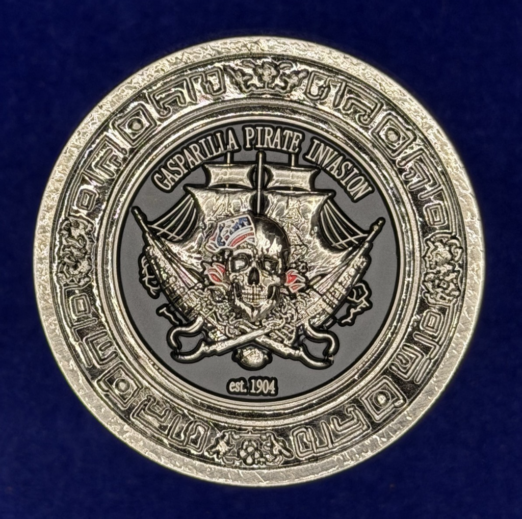 🔥 Sought After Gasparilla Invasion Tampa Police (TPD) Challenge Coin (Silver)
