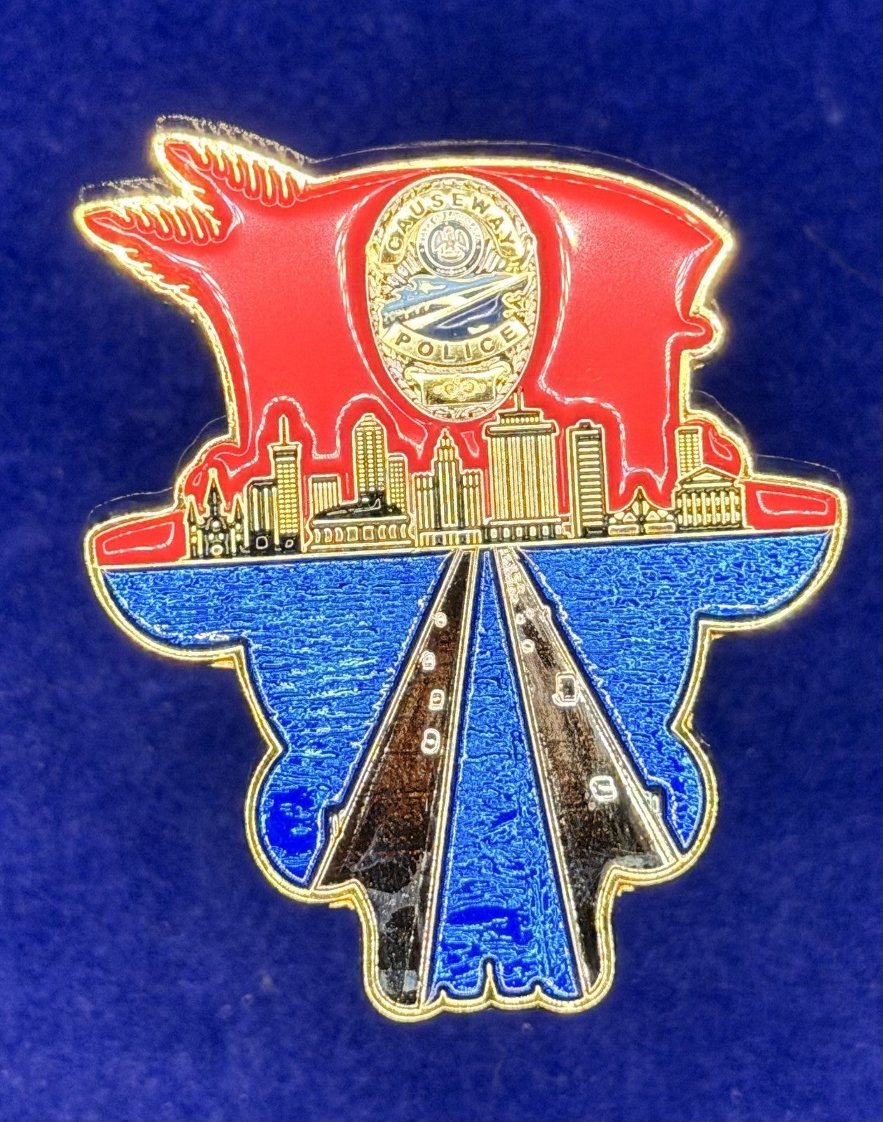 🔥 Sought After - Mardis Gras NOLA Causeway PD Coin (Red)