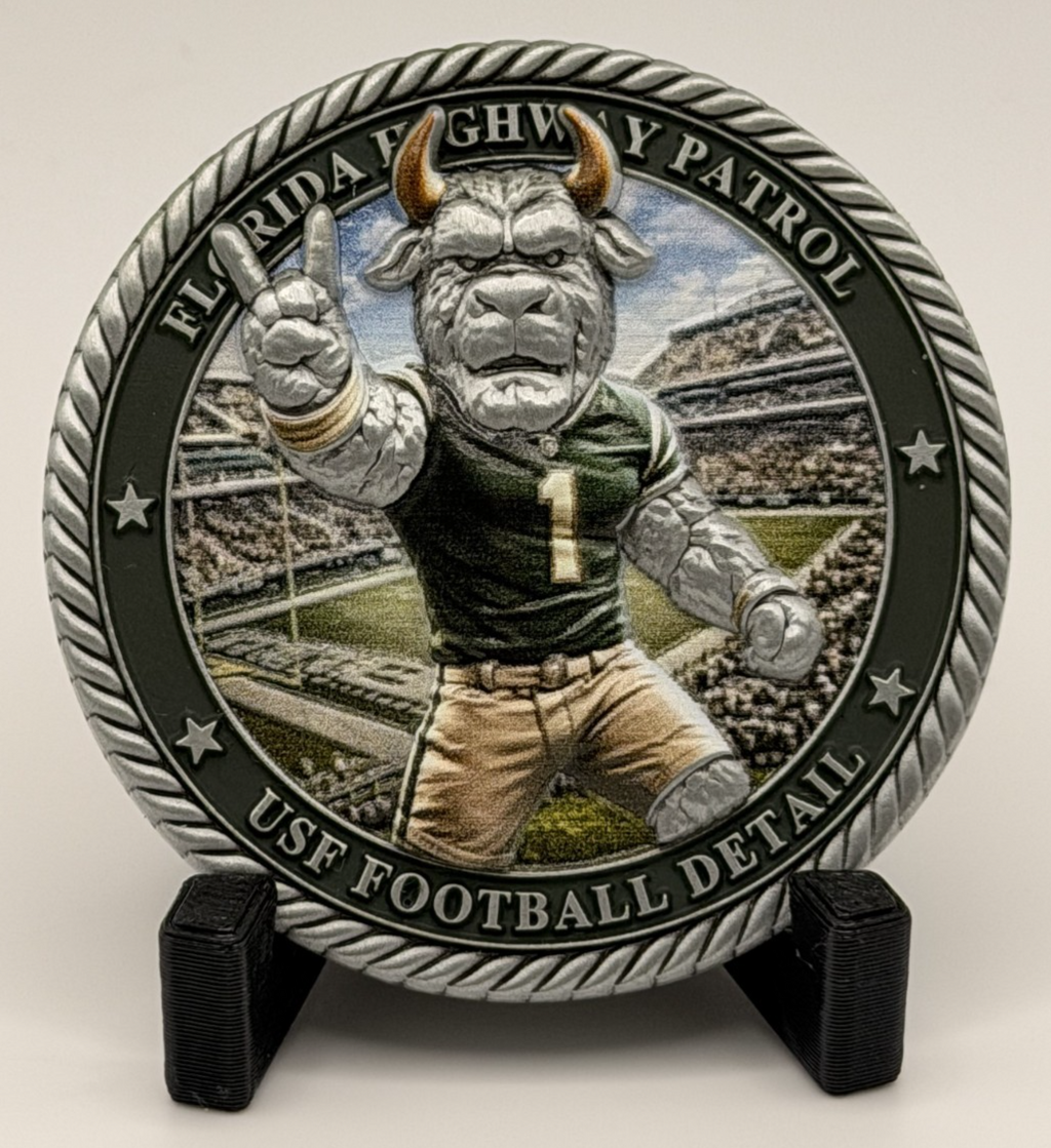 🏈 Sought After - FHP Troop USF Bulls Football Detail Challenge Coin