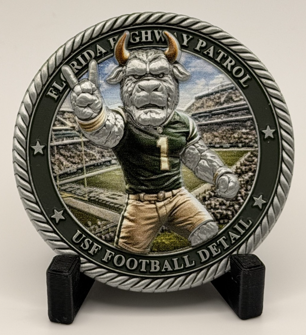 🏈 Sought After - FHP Troop USF Bulls Football Detail Challenge Coin