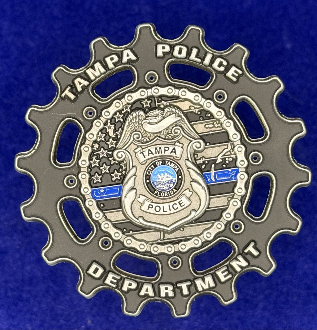 🔥 Sought After Tampa Police (TPD) Bicycle Operations (Silver) Challenge Coin