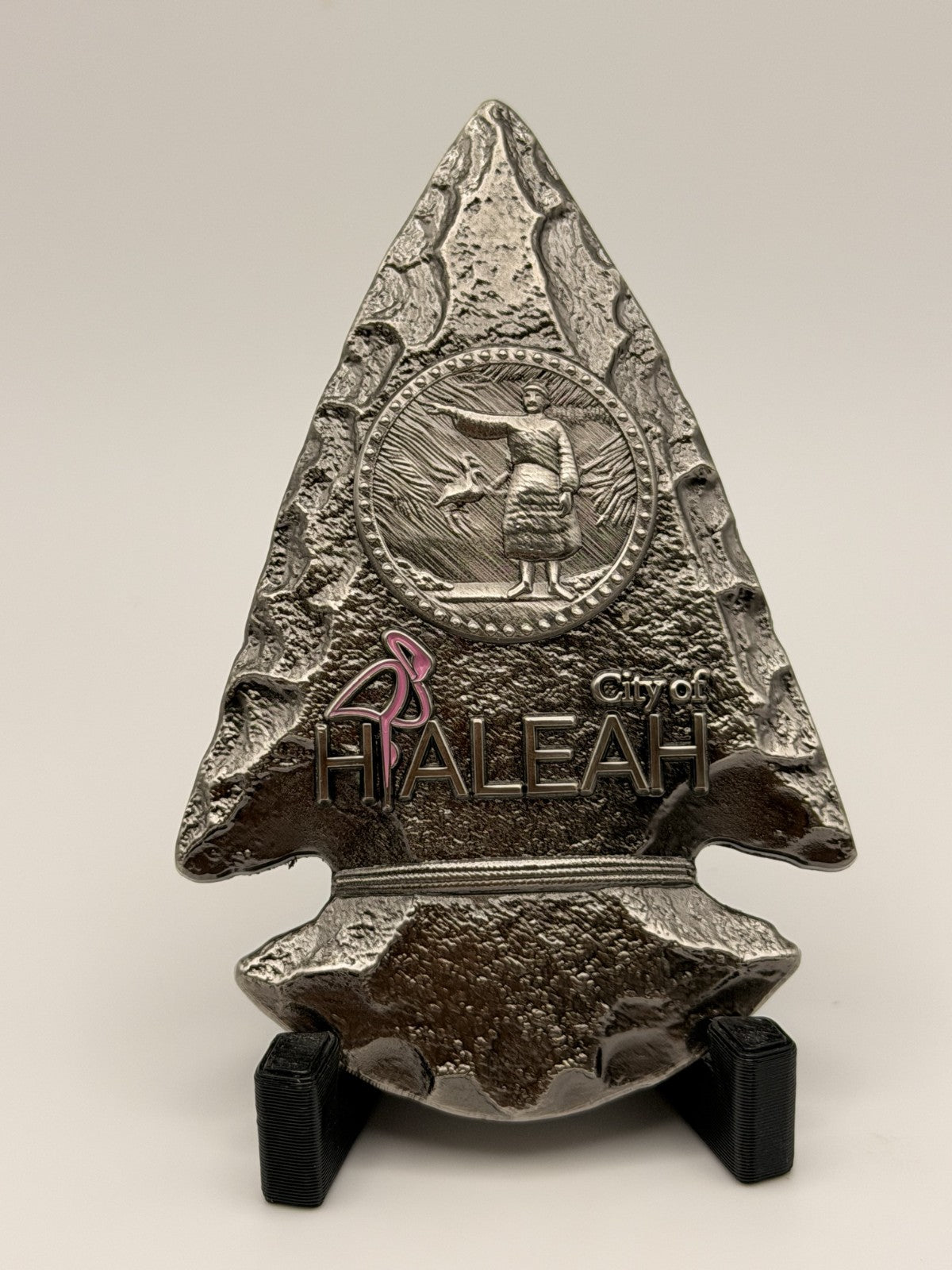 🔥 Sought After - Hialeah Police 100 Year Arrowhead Coin (Antique Silver)