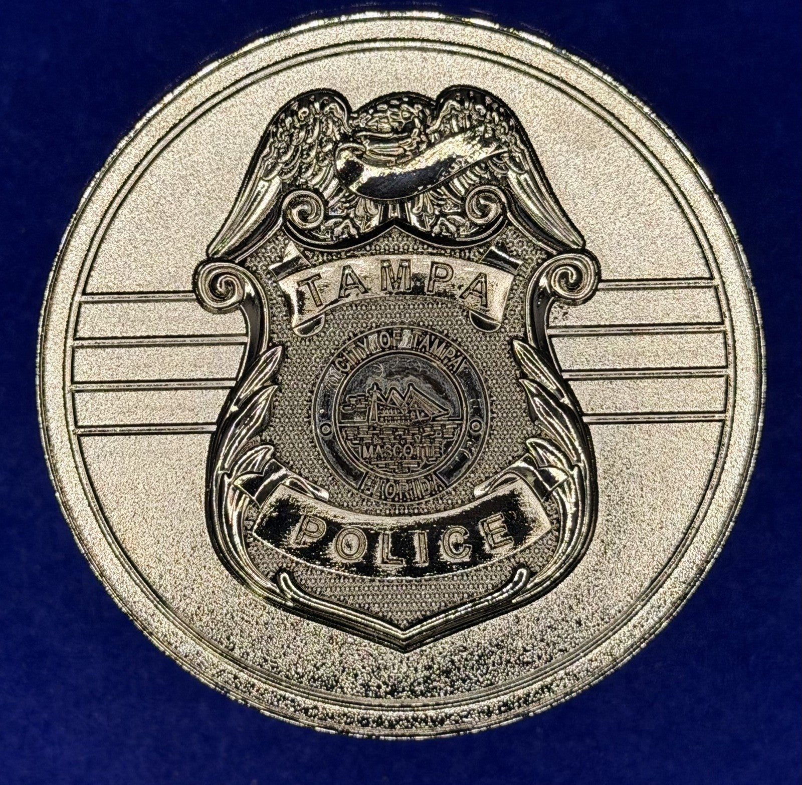 🔥 NHL Tampa Bay Police Coin 2021 Stanley Cup Lightning Detail (Black Nickel)