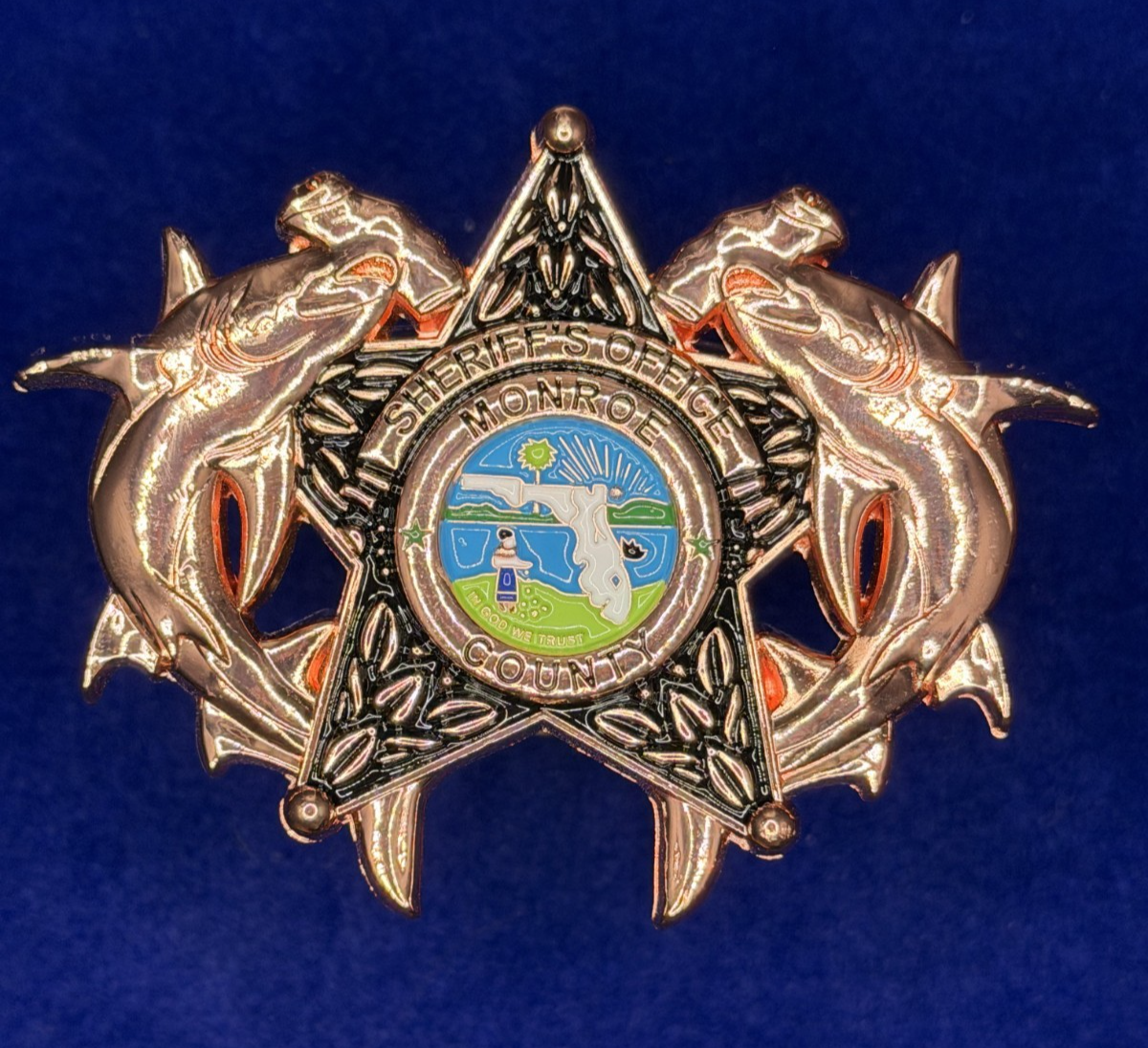🔥 Sought After Monroe SO (MCSO) Hammerhead Sharks Coin (Full Copper)