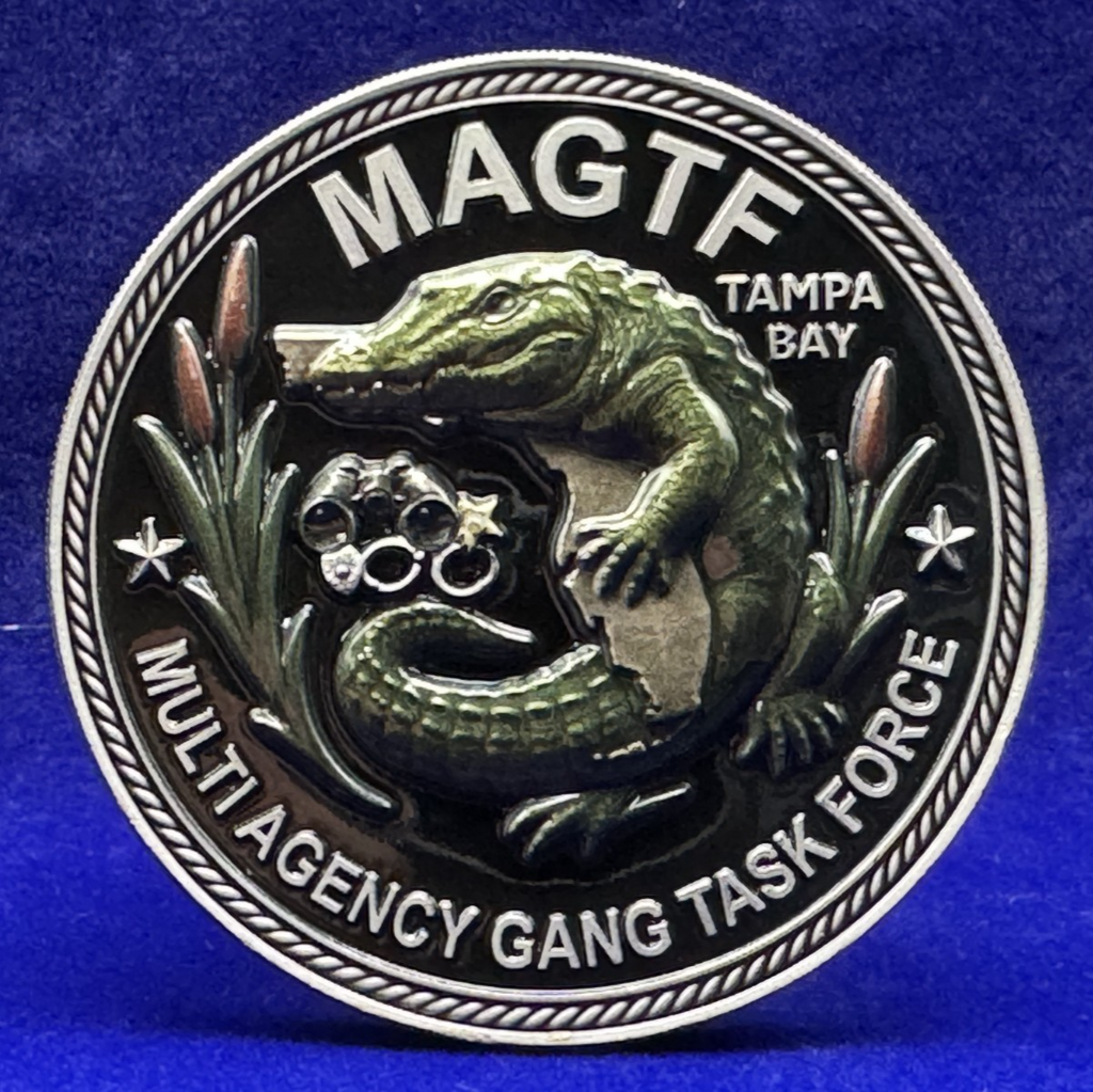 🔥 Sought After - Tampa Bay Multi-Agency Gang Task Force Challenge Coin (Silver)