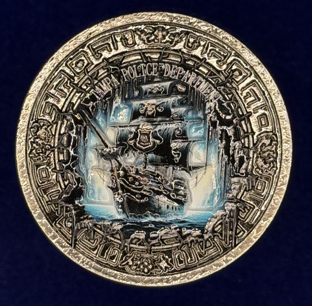 🔥 Sought After Gasparilla Invasion Tampa Police (TPD) Challenge Coin (Silver)
