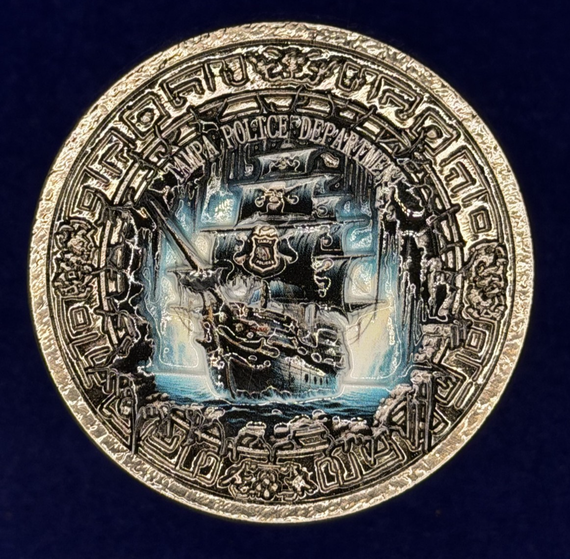 🔥 Sought After Gasparilla Invasion Tampa Police (TPD) Challenge Coin (Silver)