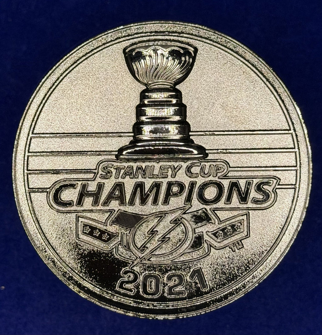 🔥 NHL Tampa Bay Police Coin 2021 Stanley Cup Lightning Detail (Black Nickel)