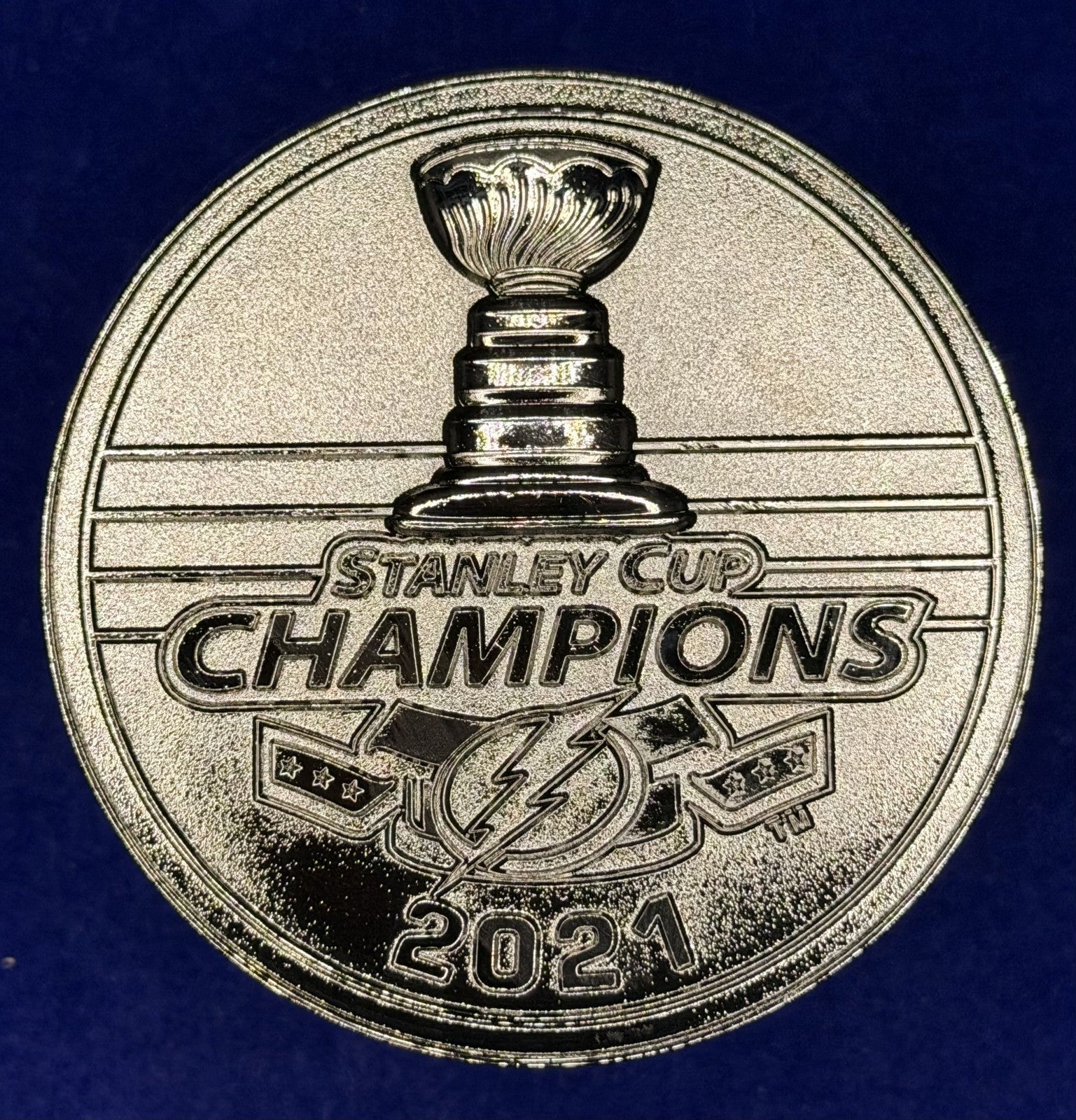 🔥 NHL Tampa Bay Police Coin 2021 Stanley Cup Lightning Detail (Black Nickel)