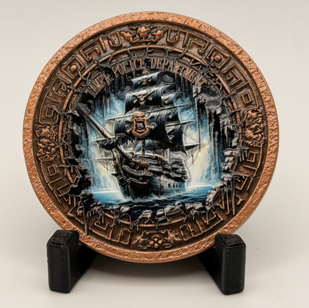 🔥 Sought After Gasparilla Invasion Tampa Police (TPD) Challenge Coin (Copper)