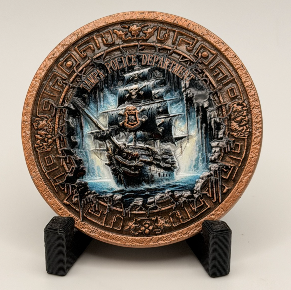 🔥 Sought After Gasparilla Invasion Tampa Police (TPD) Challenge Coin (Copper)