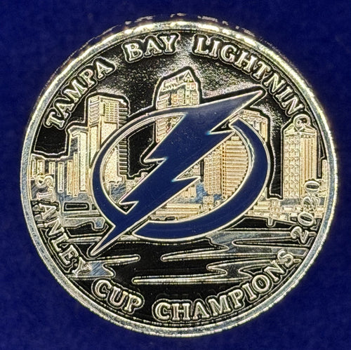 🔥 NHL Tampa Bay Police Coin 2020 Stanley Cup Champs Lightning Detail (Black)